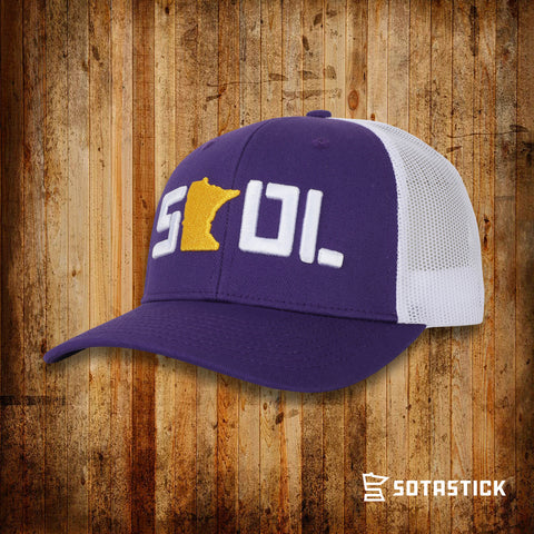 SotaStick Football State Purple/White Trucker Hat Hats SotaStick   