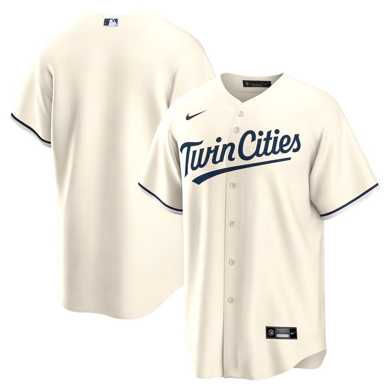 AVAILABLE IN-STORE ONLY! Minnesota Twins Nike Cream Twin Cities Home Alternate Replica Jersey Jersey Nike   