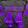 Chuck Foreman Autographed Fan HQ Exclusive Nickname Jersey w/ Spin Doctor Inscription (Numbered Edition)