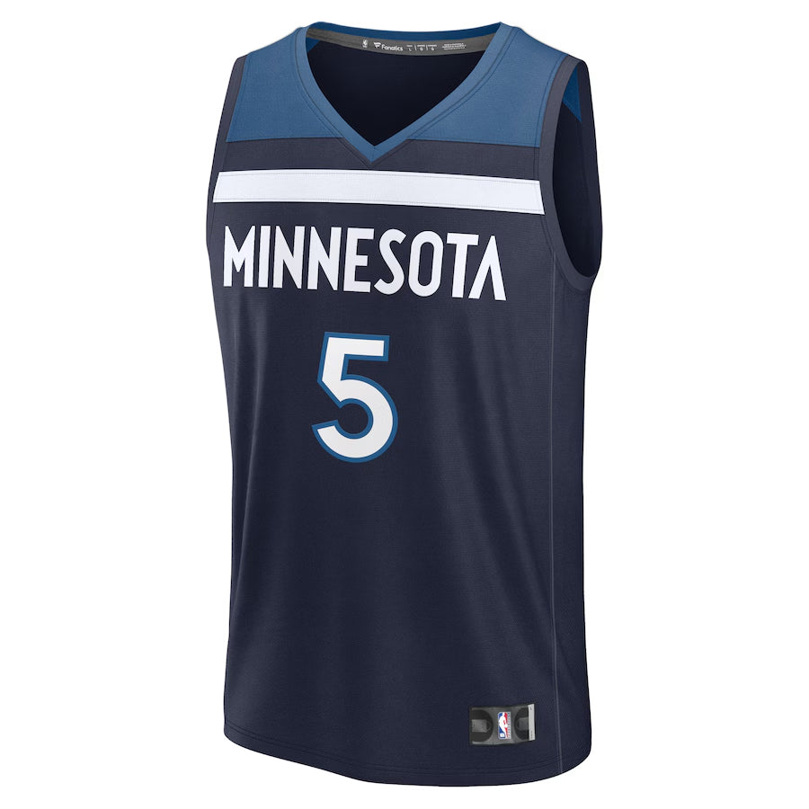 Anthony Edwards Fanatics Youth Navy Minnesota Timberwolves Fast Break Replica Icon Edition Jersey Jerseys Fanatics