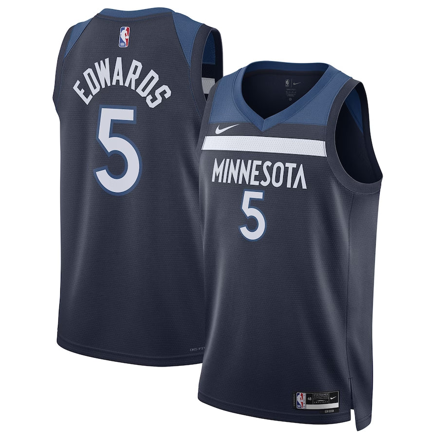 AVAILABLE IN-STORE ONLY! Anthony Edwards Minnesota Timberwolves Navy Replica Icon Edition Swingman Jersey Jerseys Nike