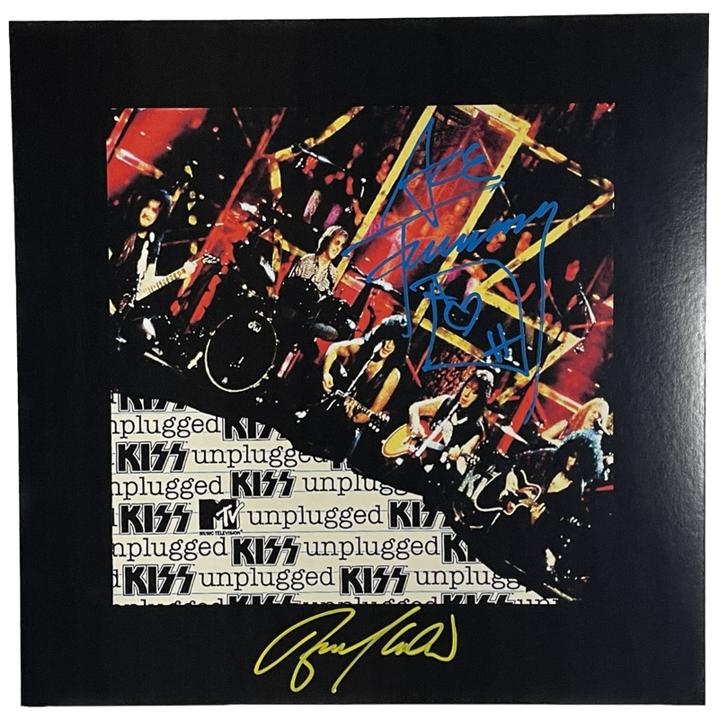 Ace Frehley & Bruce Kulick Dual-Signed KISS Unplugged Cover Art Autographs FanHQ   