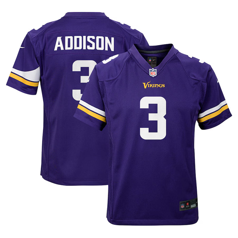 AVAILABLE IN-STORE ONLY! Jordan Addison Youth Minnesota Vikings Nike Purple Game Jersey Jersey Nike