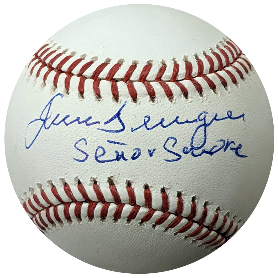 Juan Berenguer Autographed Rawlings OMLB Baseball w/ Senor Smoke Inscription Minnesota Twins Autographs Fan HQ   