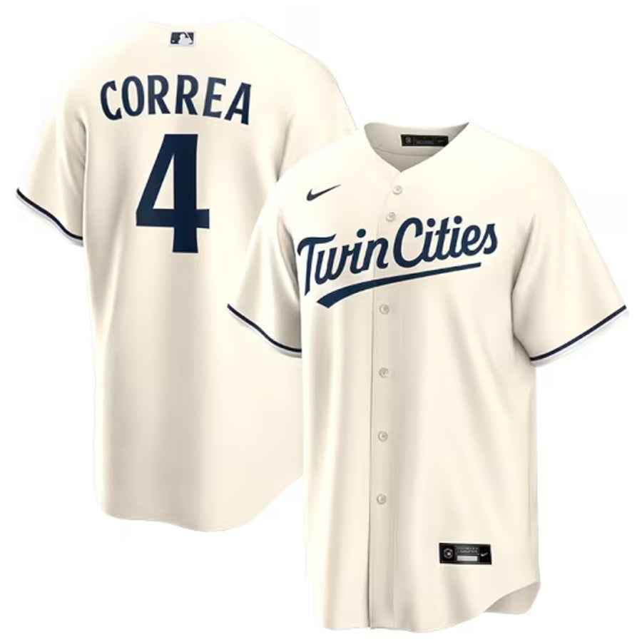 AVAILABLE IN-STORE ONLY! Carlos Correa Minnesota Twins Nike Cream Twin Cities Home Alternate Replica Jersey Jersey Nike