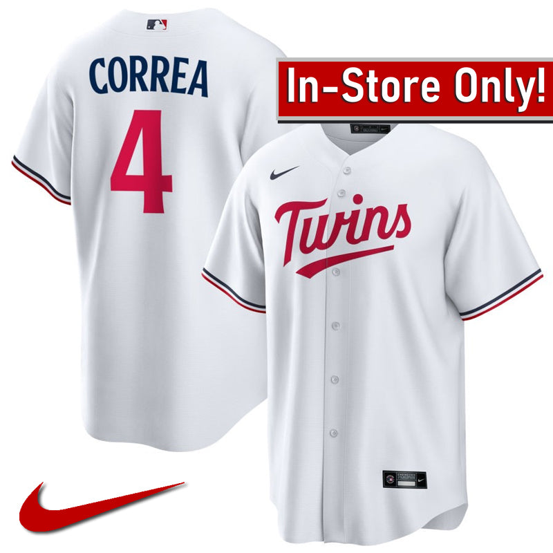 minnesota twins gear AVAILABLE IN-STORE ONLY! Carlos Correa Nike White Minnesota Twins Home Replica Jersey