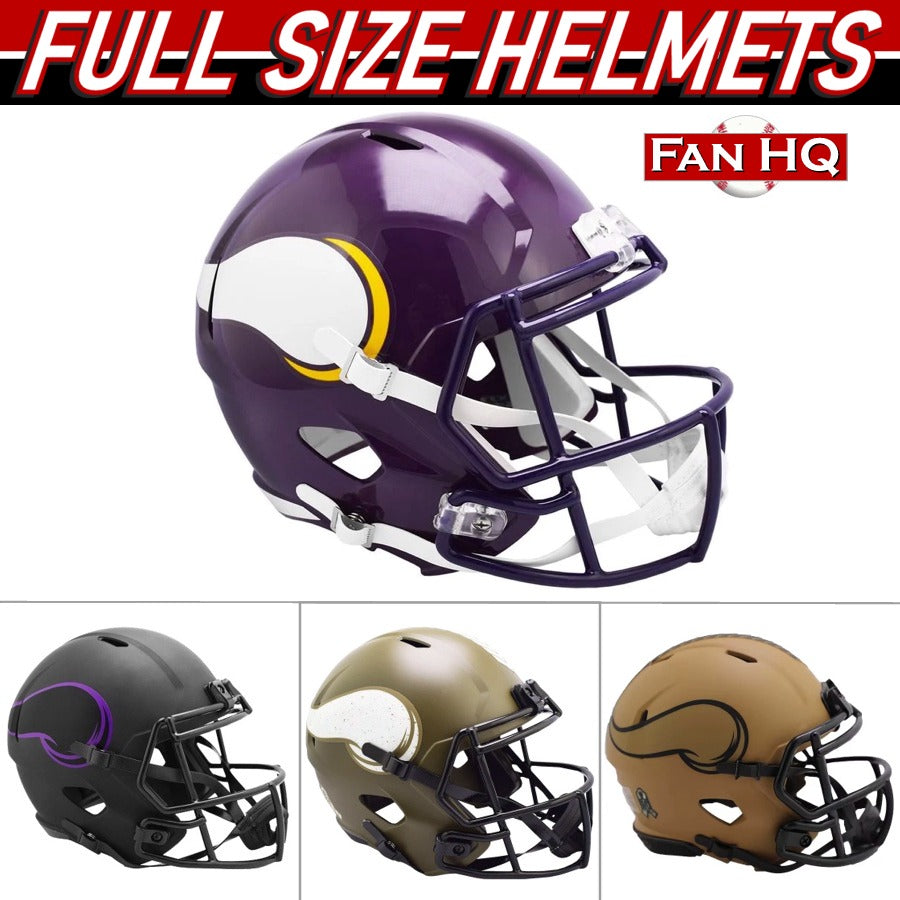 PRE-ORDER: Randy Moss Autographed Minnesota Vikings Full-Size Helmet (Choose From List) Autographs FanHQ   