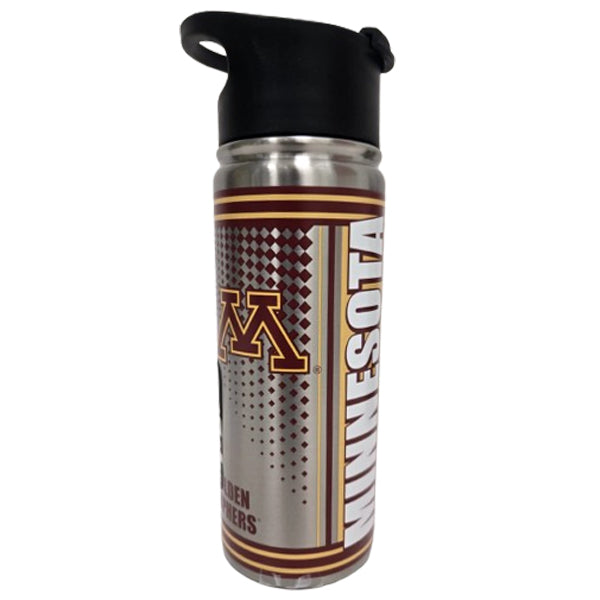 Minnesota Golden Gophers 18 oz. Stainless Steel Double Walled Commuter Bottle w/ Lid Collectibles STL Wholesale