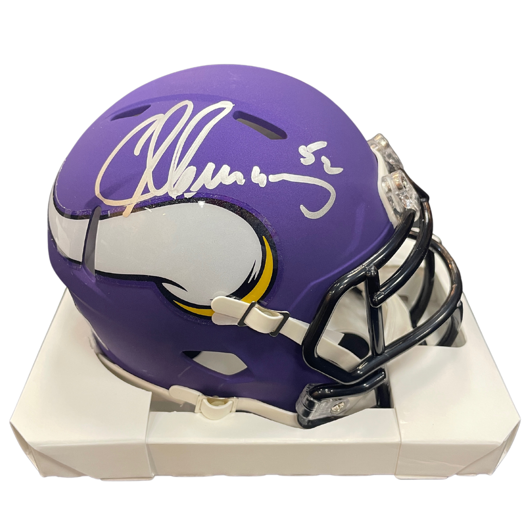 Chad Greenway Autographed Minnesota Vikings Speed Mini Helmet Autographs FanHQ   