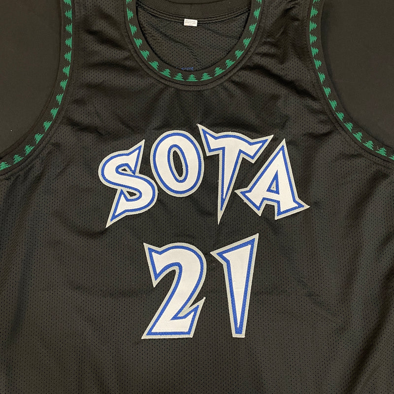 Kevin Garnett Autographed Pro-Style "Sota" Jersey (Numbered Edition) Autographs Fan HQ   