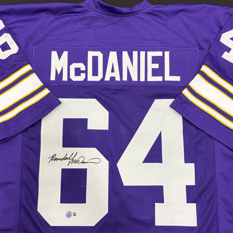 Randall McDaniel Autographed Purple Pro-Style Jersey – Fan HQ