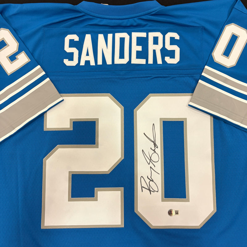 Barry Sanders Autographed Detroit Lions Mitchell & Ness Replica