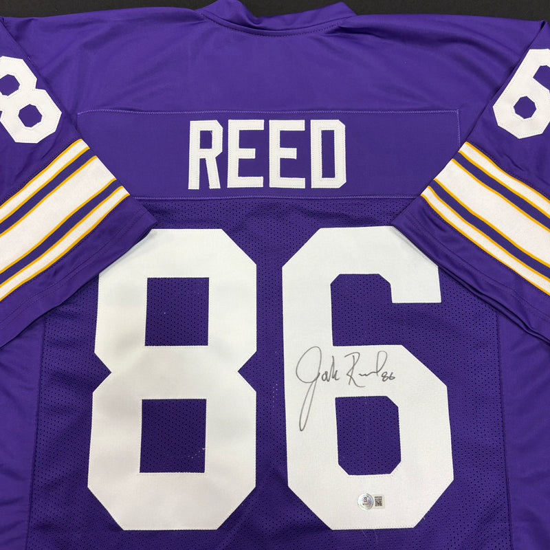 Jake Reed Autographed Purple Pro-Style Jersey – Fan HQ