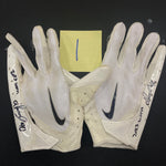Ivan Pace Jr. Game Used Gloves and Spikes Autographs FanHQ 1/8/24 - 2023 Game Worn White Gloves (Pair 1)  
