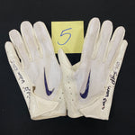 Ivan Pace Jr. Game Used Gloves and Spikes Autographs FanHQ 1/8/24 - 2023 Game Worn White Gloves (Pair 5)  