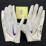 Ivan Pace Jr. Game Used Gloves and Spikes Autographs FanHQ 1/8/24 - 2023 Game Worn White Gloves (Pair 8)  