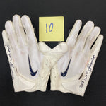 Ivan Pace Jr. Game Used Gloves and Spikes Autographs FanHQ 1/8/24 - 2023 Game Worn White Gloves (Pair 10)  