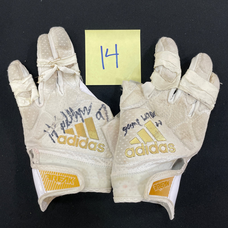 Harrison Phillips Game Used Gloves and Spikes Autographs FanHQ 2023 Game Worn Gloves(Pair 14)  