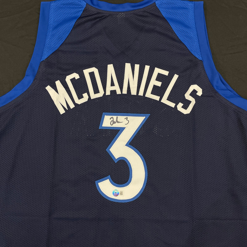 Jaden McDaniels Autographed Blue Pro-Style Jersey Autographs Fan HQ   