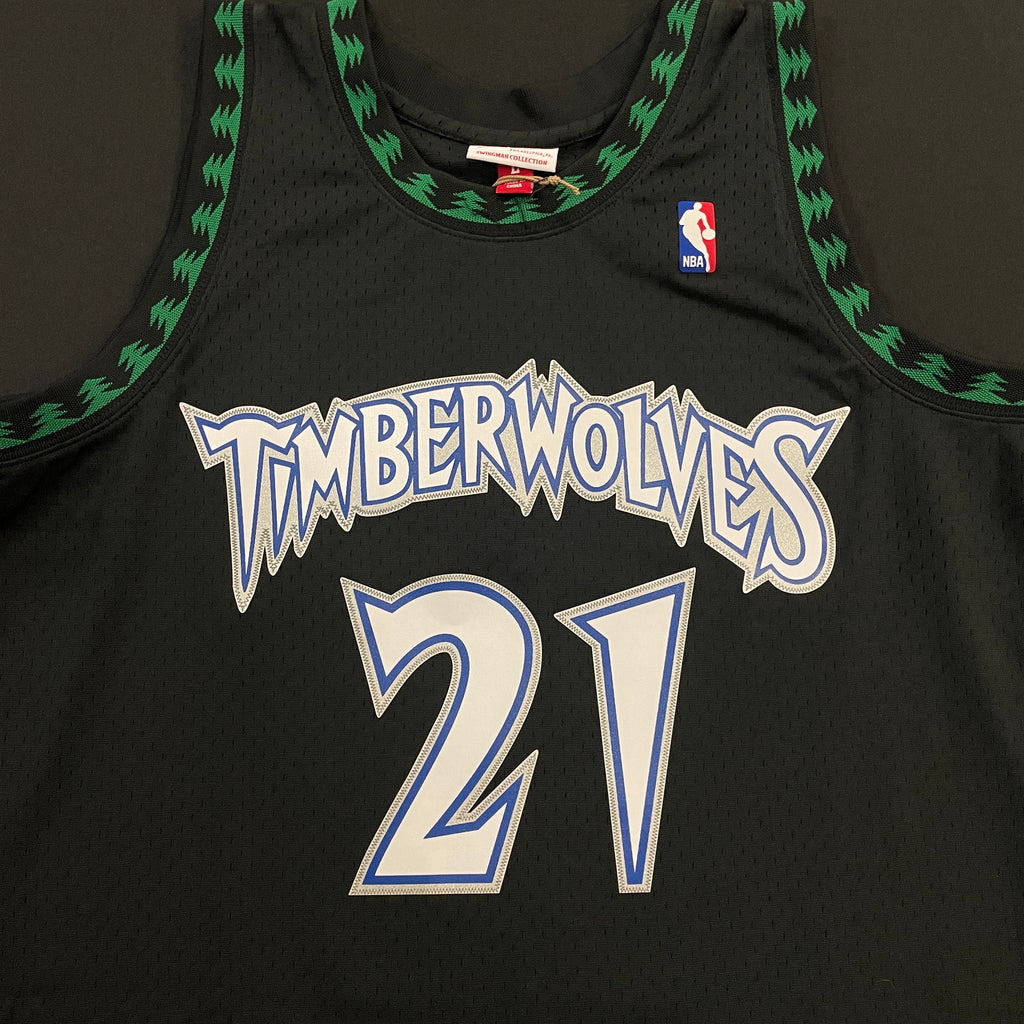 Kevin Garnett Autographed Black Minnesota Timberwolves Mitchell & Ness Jersey w/ The Big Ticket Inscription Autographs FanHQ