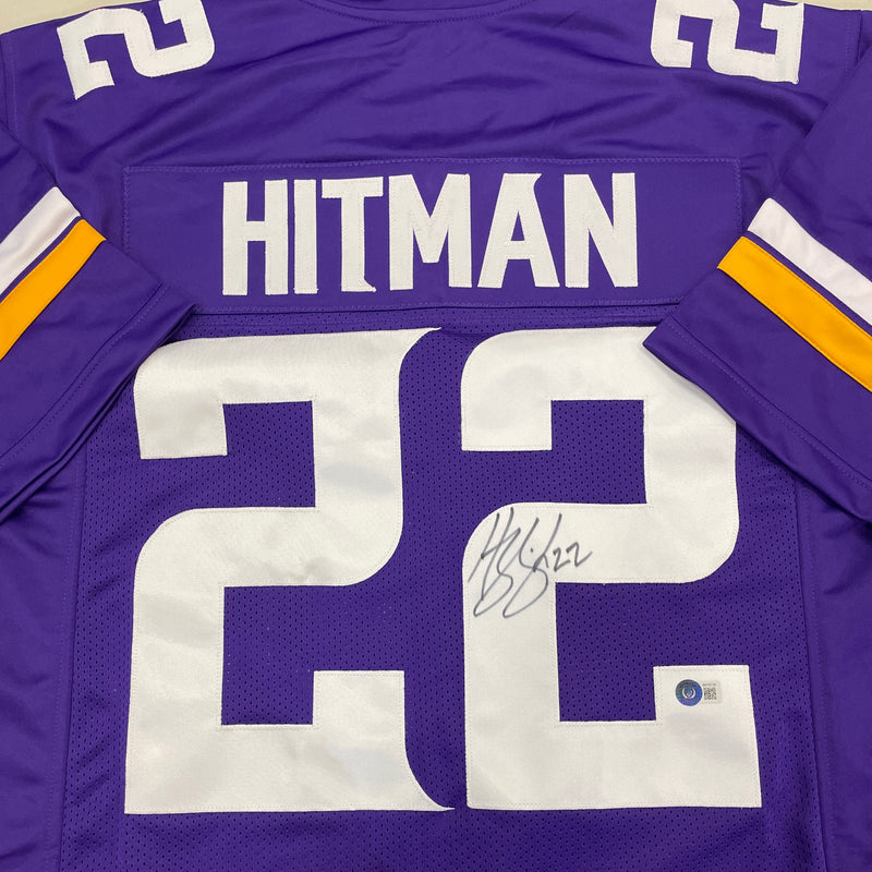 FRAMED Autographed/Signed ADAM THIELEN 33x42 Minnesota Purple Jersey JSA COA