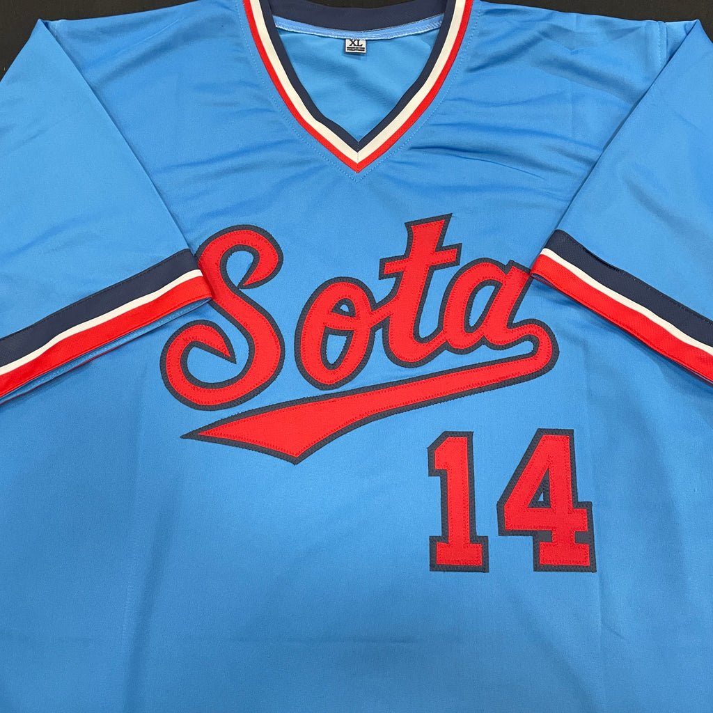 Kent Hrbek Autographed Blue Pro-Style Jersey Autographs Fan HQ