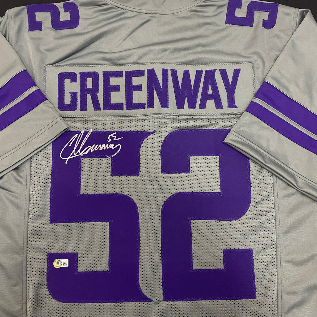 Chad Greenway Autographed Fan HQ Exclusive Gray Jersey Autographs FanHQ   