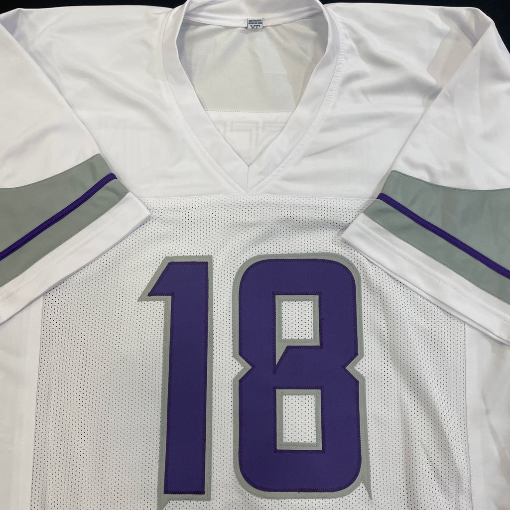 Justin Jefferson Autographed White Alternate Pro-Style Jersey Autographs FanHQ