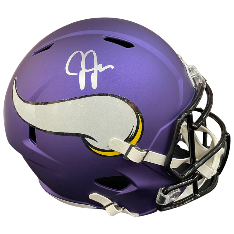 Justin Jefferson Autographed Minnesota Vikings Full-Size Replica Speed Helmet