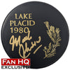 Mark Johnson Autographed Fan HQ Exclusive Lake Placid 1980 Puck Autographs FanHQ   