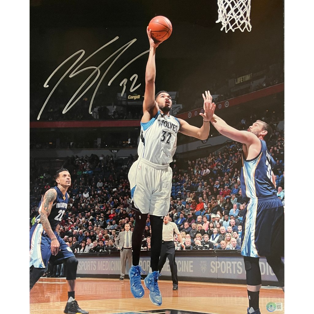 Karl-Anthony Towns Autographed Minnesota Timberwolves 16x20 Photo Autographs Fan HQ   