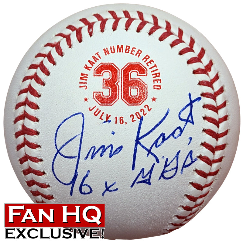 Jim Kaat Signed and Inscribed "16x Gold Glove" Fan HQ Exclusive Number Retired Baseball Minnesota Twins Autographs Fan HQ #12/12  