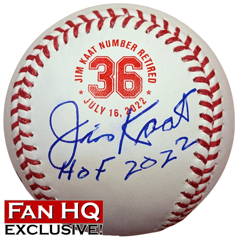 Jim Kaat Signed and Inscribed "HOF 22" Fan HQ Exclusive Number Retired Baseball Minnesota Twins Autographs Fan HQ #1/12  