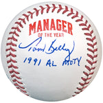 Tom Kelly Autographed Fan HQ Exclusive Manager Of The Year Baseball w/ 1991 AL MOTY Inscription (Numbered Edition) Autographs Fan HQ Number 1/10  