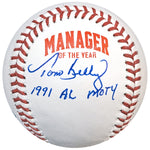 Tom Kelly Autographed Fan HQ Exclusive Manager Of The Year Baseball w/ 1991 AL MOTY Inscription (Numbered Edition) Autographs Fan HQ Number 10/10  