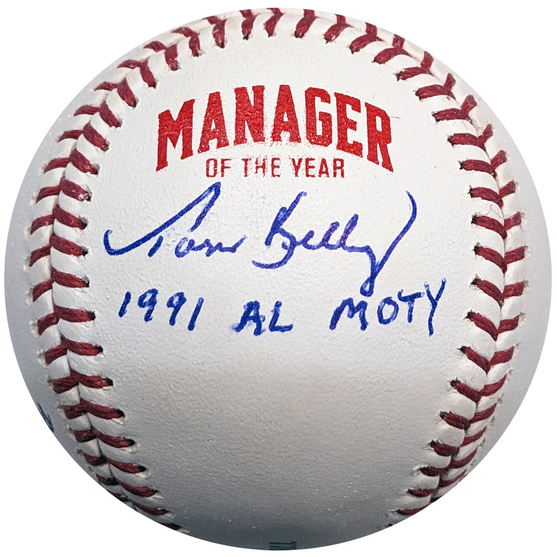Tom Kelly Autographed Fan HQ Exclusive Manager Of The Year Baseball w/ 1991 AL MOTY Inscription (Numbered Edition) Autographs Fan HQ Standard Number (2-9)  