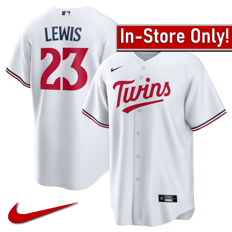 AVAILABLE IN-STORE ONLY! Royce Lewis Nike White Minnesota Twins Home Replica Jersey Jersey Nike   