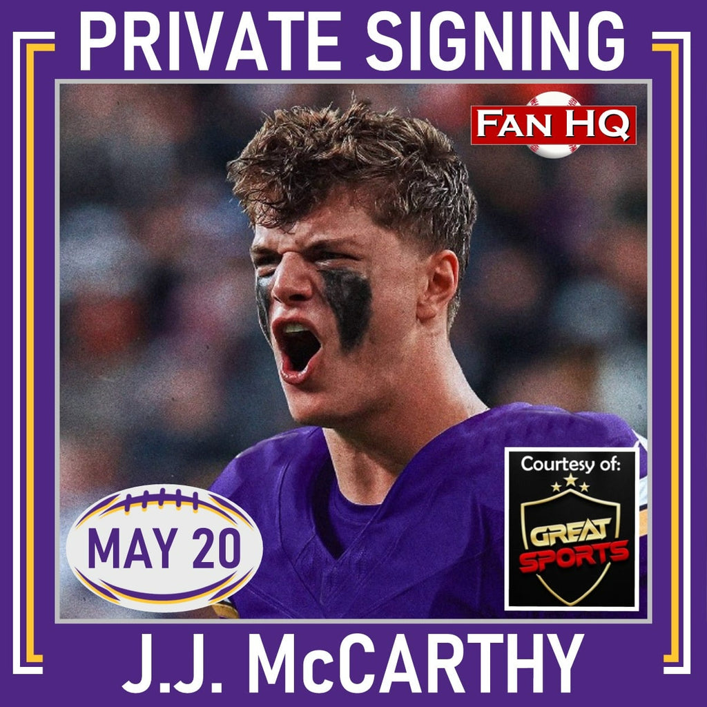 J.J. McCarthy Private Signing Autograph (Your Item) Autographs Fan HQ   