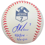 Joe Mauer Autographed Jersey Retirement Baseball w/ Career Dates Inscription Autographs Fan HQ   