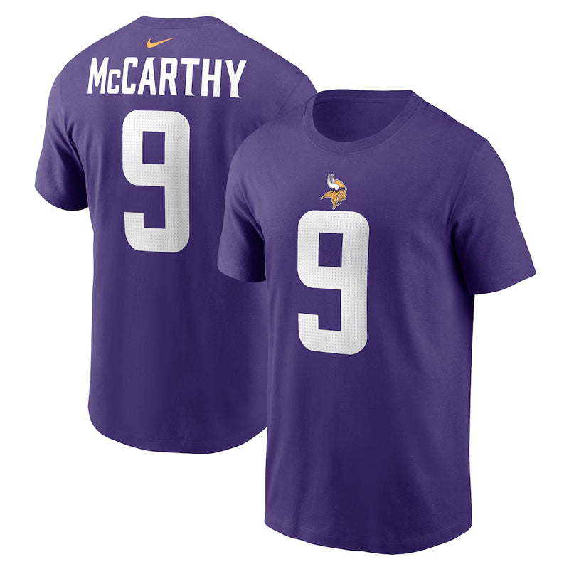 AVAILABLE IN-STORE ONLY! J.J. McCarthy Youth Nike Purple Minnesota Vikings Player Tee Kids Nike