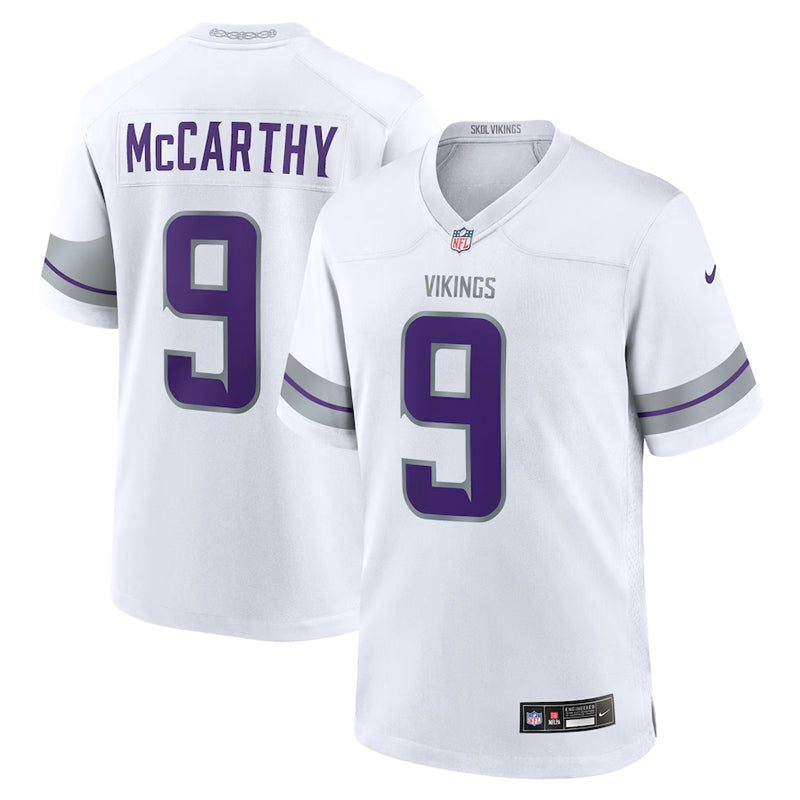 AVAILABLE IN-STORE ONLY! J.J. McCarthy Minnesota Vikings White Nike Alternate Game Jersey Jersey Nike