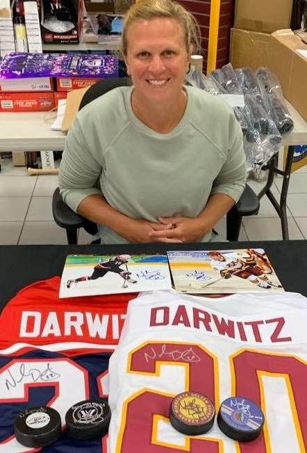 Natalie Darwitz Autographed Hockey Hall Of Fame Logo Puck Autographs FanHQ