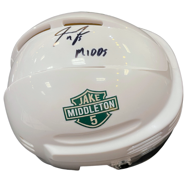 Jake Middleton Autographed Fan HQ Exclusive Motorcycle Inspired Art Mini Helmet w/ Midds Inscription (Numbered Edition) Autographs FanHQ   