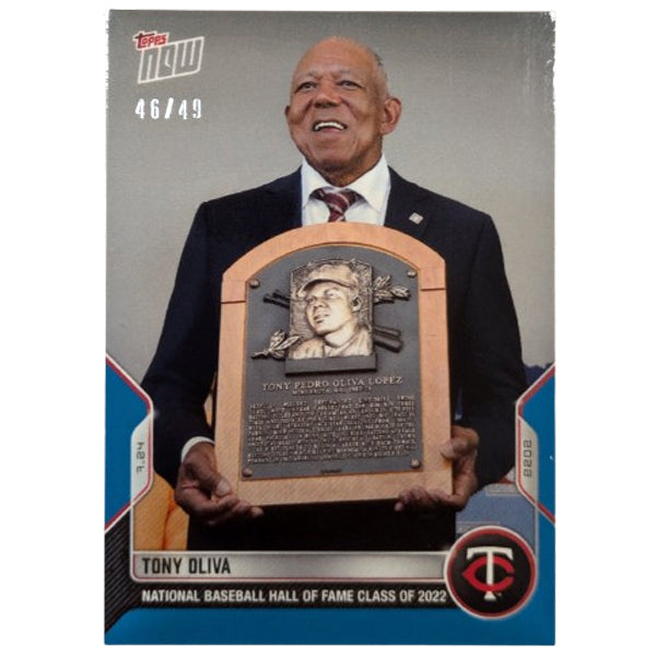 Tony Oliva 2022 Topps Now Hall of Fame Numbered Color Variant Card Collectibles Fan HQ Purple #/25
