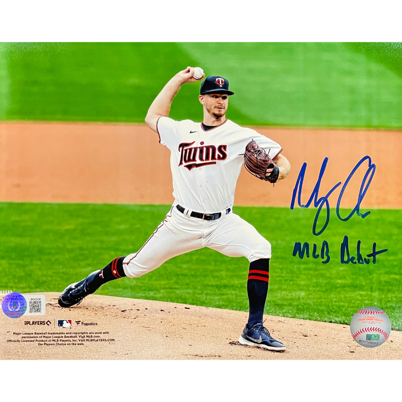 Bailey Ober Autographed Minnesota Twins 8x10 Photo w/ MLB Debut Inscription Autographs FanHQ   