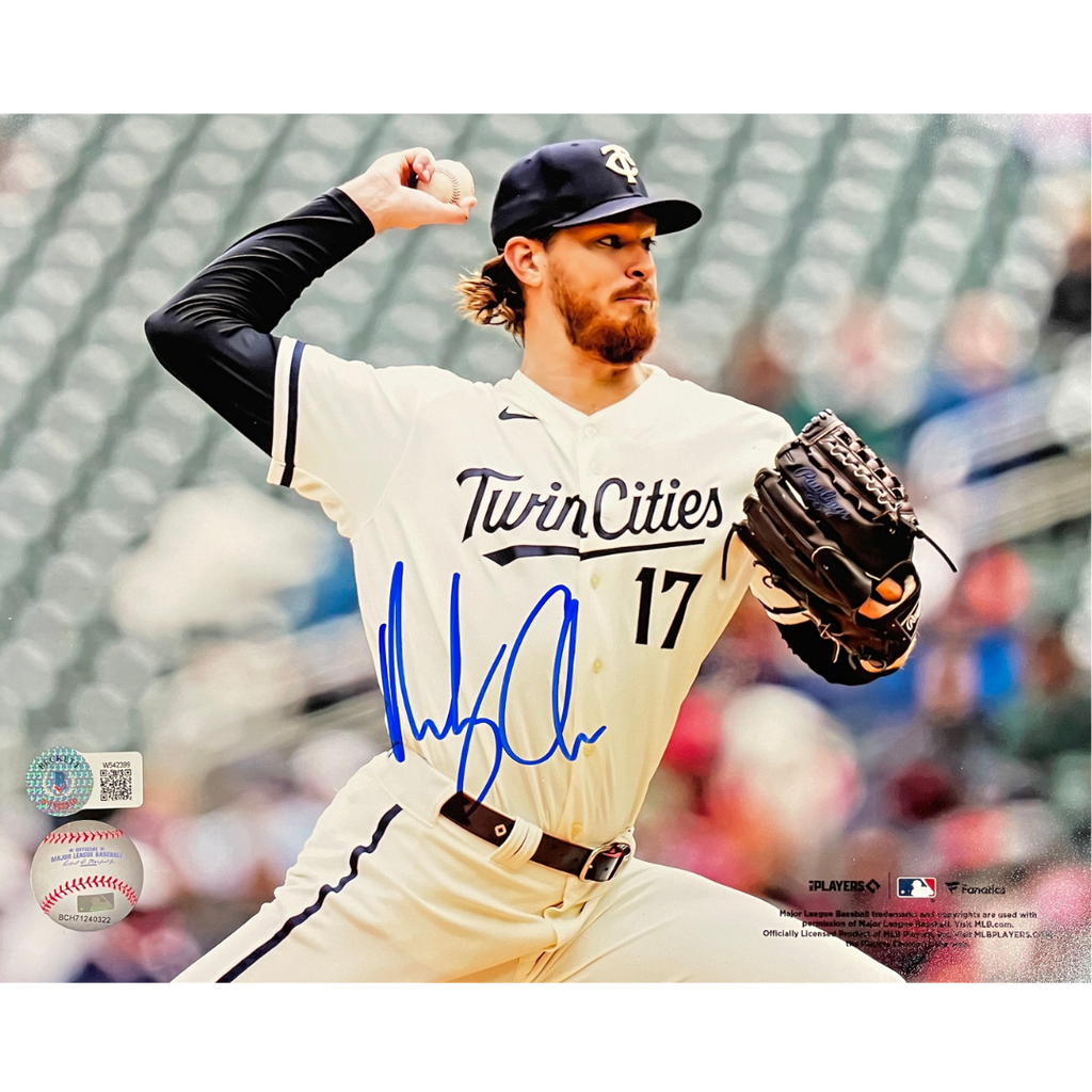 Bailey Ober Autographed Minnesota Twins 8x10 Twin Cities Jersey Photo Autographs FanHQ   