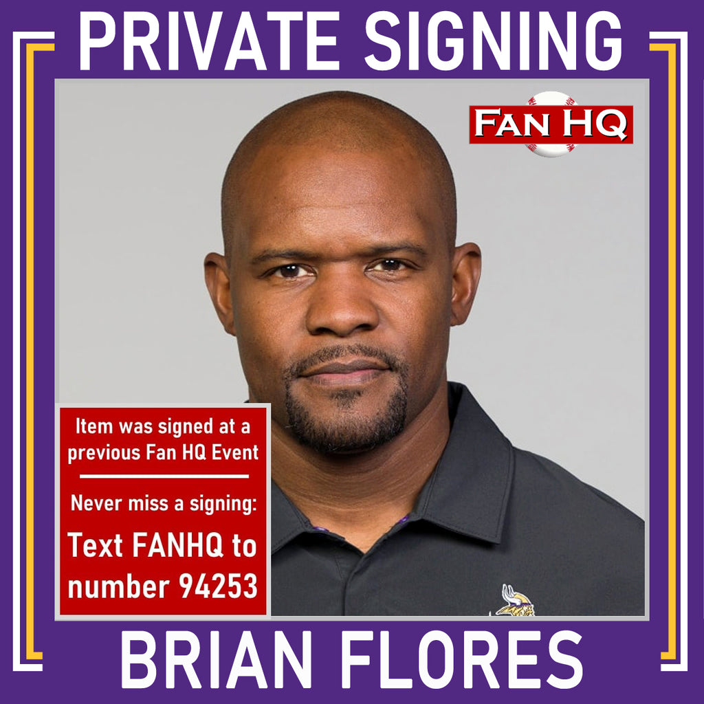 Brian Flores Autographed Minnesota Vikings Full Size Logo Football Autographs FanHQ