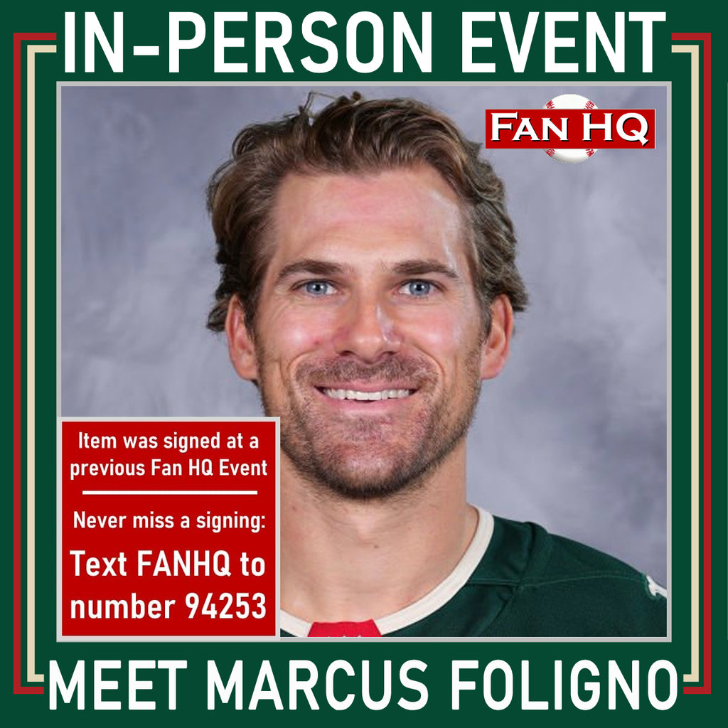 Marcus Foligno Autographed Minnesota Wild Logo Puck Autographs FanHQ