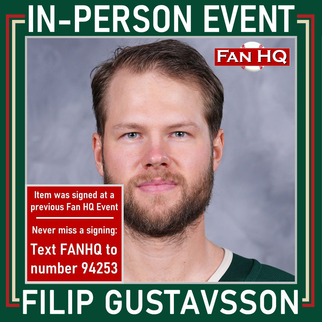 Filip Gustavsson Autographed Minnesota Wild Official Game Puck Autographs FanHQ