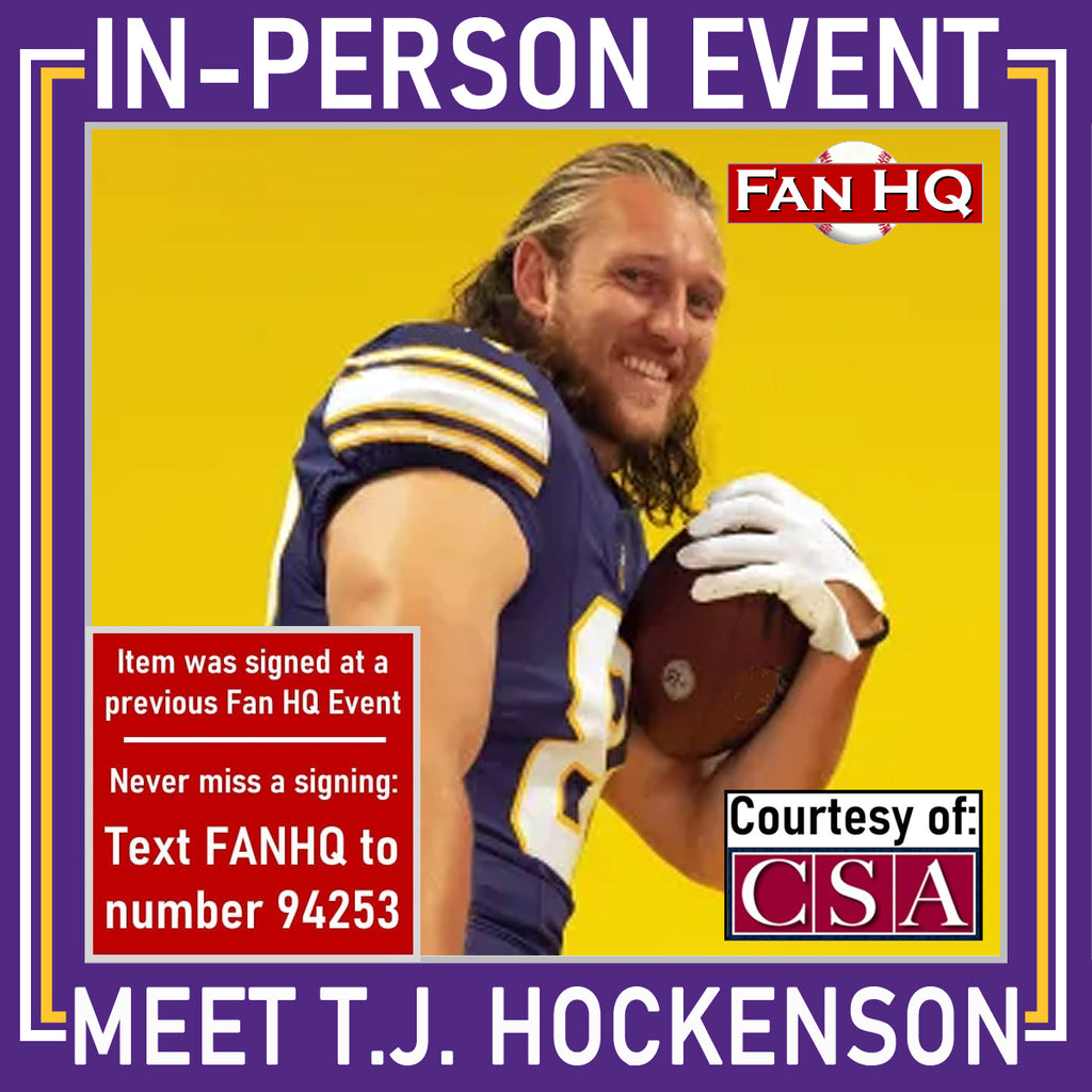 T.J. Hockenson Autographed Minnesota Vikings Action 8x10 Photo Autographs FanHQ